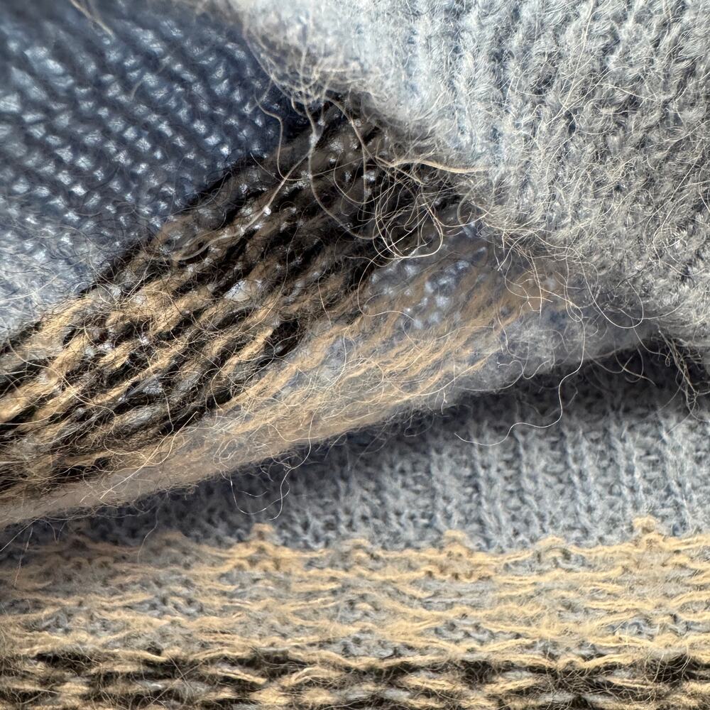 J.Crew Fair Isle Half-Zip Sweater Brushed Yarn Lash Knit Alpaca Wool Blend XL - Picture 15 of 16